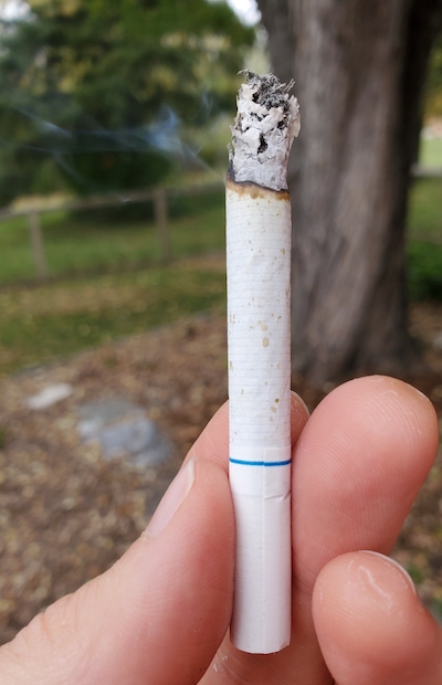 smoking a cbd cigarettes from earthy hemp smokes